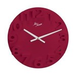 Relógio de Parede 30cm Diametro com Efeito 3D - ( Vermelho ) - Arthouse