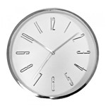 Ficha técnica e caractérísticas do produto Relógio de Parede 30cm Plástico Prateado Long Numbers Urban