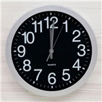 Ficha técnica e caractérísticas do produto Relógio de Parede 30cm Preto - Sottile