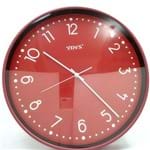 Relógio de Parede 40cm Mecanismo Sweep Yins Vermelho