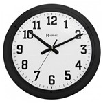 Ficha técnica e caractérísticas do produto Relógio de Parede 40cm Plástico Cor Preto Ref. 6129-34 Herweg