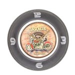 Ficha técnica e caractérísticas do produto Relógio de Parede 51cm Moto Garage Route 66 - Preto