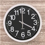 Ficha técnica e caractérísticas do produto Relógio de Parede 25cm Preto - Sottile