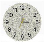 Ficha técnica e caractérísticas do produto Relógio de Parede 25x25 Decorativo Desenhado Moderno Sala - Tocdecor