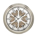Ficha técnica e caractérísticas do produto Relógio de Parede 60x60cm Royale - Prata