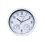 Ficha técnica e caractérísticas do produto Relógio de Parede 26cm com Termômetro e Higrômetro
