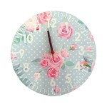 Ficha técnica e caractérísticas do produto Relógio De Parede 28cm Flores Rosas Em Mdf Aplash
