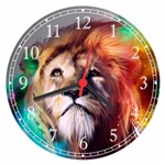Ficha técnica e caractérísticas do produto Relógio de Parede Abstrato Animais Leão Colorido - Vital Quadros