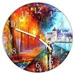 Ficha técnica e caractérísticas do produto Relógio de Parede Abstrato Arte Moderna Paris Casal