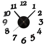 Ficha técnica e caractérísticas do produto Relógio de Parede Adesivo 3D Sangtai6168s (Preto)