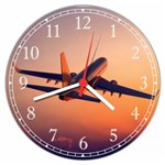 Ficha técnica e caractérísticas do produto Relógio de Parede Aeronave Aviões - Vital Quadros