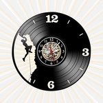 Relógio de Parede Alpinismo Vinil LP Decoração Retrô Vintage