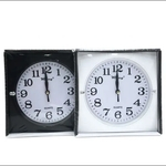Relógio De Parede Analógico Quadrado De Plastico 17cm Cor Branco