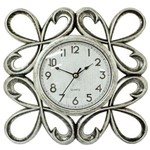 Relógio de Parede Analógio Prata 25 Cm Vintage Retrô - Braswu