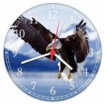 Ficha técnica e caractérísticas do produto Relógio de Parede Animais Águia Decorações