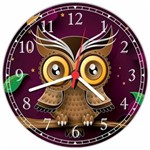 Ficha técnica e caractérísticas do produto Relógio de Parede Animais Ave Coruja Decorações
