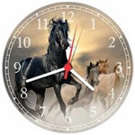 Ficha técnica e caractérísticas do produto Relógio de Parede Animais Cavalos Decorações