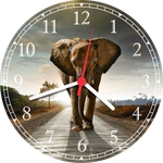 Ficha técnica e caractérísticas do produto Relógio de Parede Animais Elefante Arte e Decoração 17