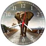 Ficha técnica e caractérísticas do produto Relógio de Parede Animais Elefante Decorar