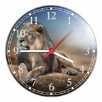 Ficha técnica e caractérísticas do produto Relógio de Parede Animais Leão Decorações Salas Interior Quartz - Vital Quadros