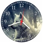 Ficha técnica e caractérísticas do produto Relógio de Parede Animais Lobo Decorações