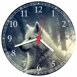 Ficha técnica e caractérísticas do produto Relógio De Parede Animais Lobo Decorações
