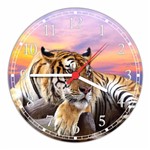 Relógio de Parede Animais Tigre Decorações Salas Quartz - Vital Quadros