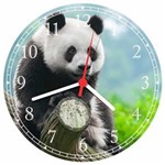 Ficha técnica e caractérísticas do produto Relógio de Parede Animais Urso Panda Decorações