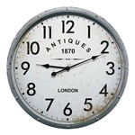 Ficha técnica e caractérísticas do produto Relógio de Parede Antiques Cinza em Metal - 68x6,5 Cm