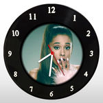 Ficha técnica e caractérísticas do produto Relógio de Parede - Ariana Grande - em Disco de Vinil - Mr. Rock - Cantora Música Pop