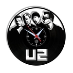 Relógio de Parede Arte no LP Vinil Banda U2 30cm