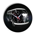 Ficha técnica e caractérísticas do produto Relógio de Parede Arte no LP Vinil Carro Kombi 30cm