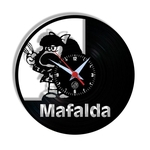 Ficha técnica e caractérísticas do produto Relógio de Parede Arte no LP Vinil Mafalda 30cm