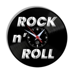Relógio de Parede Arte no LP Vinil Rock n Roll 30cm