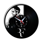 Relógio de Parede Arte no LP Vinil Roger Federer 30cm