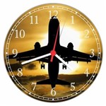 Relógio de Parede Aviões Decoração Avião Interior