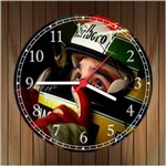 Ficha técnica e caractérísticas do produto Relógio de Parede Ayrton Senna Fórmula 1 Carros