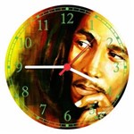 Relógio de Parede Banda Bob Marley Reggae Decorar