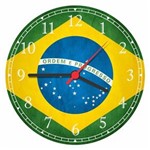 Ficha técnica e caractérísticas do produto Relógio de Parede Bandeira do Brasil Países