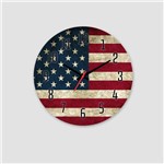 Ficha técnica e caractérísticas do produto Relógio de Parede Bandeira dos EUA