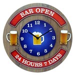 Ficha técnica e caractérísticas do produto Relógio de Parede Bar Open