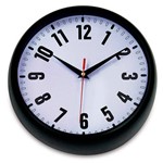 Ficha técnica e caractérísticas do produto Relógio de Parede Basic Preto 24cm