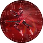 Ficha técnica e caractérísticas do produto Relógio de Parede Basquete Nba Michael Jordan