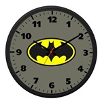 Relógio de Parede Batman Plástico 24 Cm Redondo Preto Ômega - Foto Paint