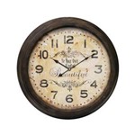 Ficha técnica e caractérísticas do produto Relógio de Parede Beautiful em Metal - 60x60 Cm