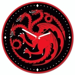 Ficha técnica e caractérísticas do produto Relógio de Parede Beek - Dragão de 3 cabeças - House Targaryen