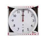 Ficha técnica e caractérísticas do produto Relógio de Parede Bells Redondo Números 21,7cm Branco