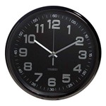 Ficha técnica e caractérísticas do produto Relógio de Parede Black Still Preto em Metal Urban - 29,5