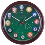 Ficha técnica e caractérísticas do produto Relógio de Parede Bolas de Sinuca Bilhar Decoração - 6469