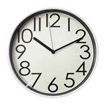 Ficha técnica e caractérísticas do produto Relógio de Parede Branco 30cm Big Numbers Urban